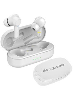 EKOCONECT Earbuds Wireless Earphones Bluetooth 5 Earbuds In Ear Stereo Sound TWS Headphones Touch Control Headset with Mic IPX5 Waterproof Premium Secure Fit for Sport Workouts (EKO-20 WHITE)