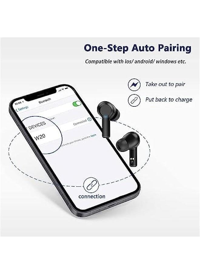Generic - EKOCONECT Earbuds Wireless Earphones Bluetooth 5 Earbuds In Ear Stereo Sound TWS Headphones Touch Control Headset with Mic IPX5 Waterproof Premium Secure Fit for Sport Workouts (EKO-20 WHITE) - Image 1