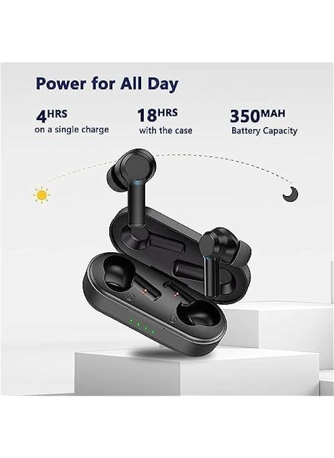 Generic - EKOCONECT Earbuds Wireless Earphones Bluetooth 5 Earbuds In Ear Stereo Sound TWS Headphones Touch Control Headset with Mic IPX5 Waterproof Premium Secure Fit for Sport Workouts (EKO-20 WHITE) - Image 1