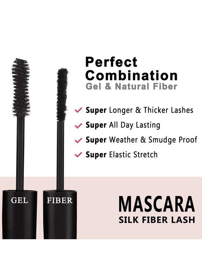 youngfocus 3D Silk Fiber Lash Mascara Lengthening and Thick Volume Long Lasting Waterproof & SmudgeProof All Day Full Long Thick SmudgeProof EyelashesBest Gift - Image 4