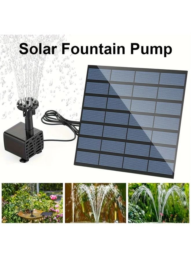 Solar Powered Fountain Pump Kit With 6 Nozzles For Bird Baths Outdoor Ponds - Image 1