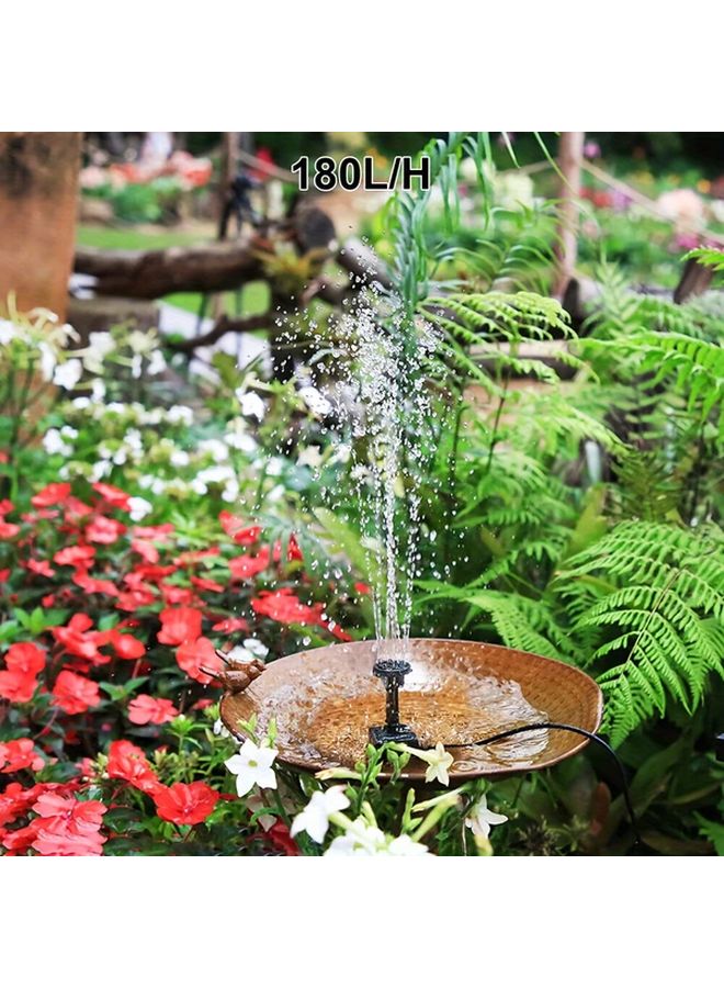Solar Powered Fountain Pump Kit With 6 Nozzles For Bird Baths Outdoor Ponds - Image 3