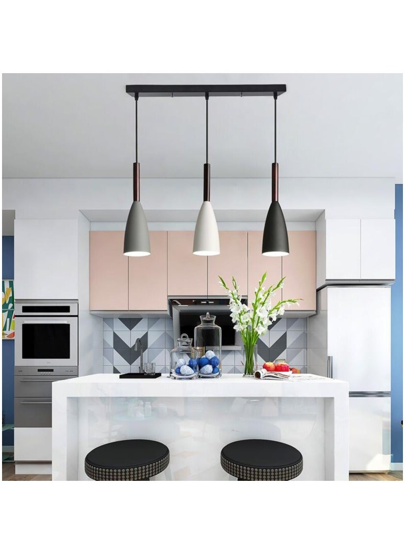 Modern 3 Pendant Lighting Nordic Minimalist Pendant Lights Over Dining Table Kitchen Island Hanging Lamps Dining Room Lights E27 - Image 1