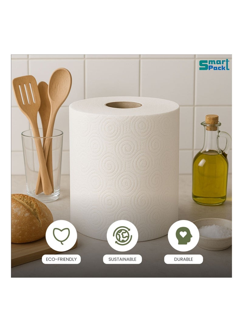 Smartpack Smart pack Maxi Roll – 300 Meter Soft & Durable Tissue Roll | High Absorbency, Eco-Friendly, Multi-Purpose Use | For Home, Office, Restaurants, Salons, Industrial Cleaning - Image 3