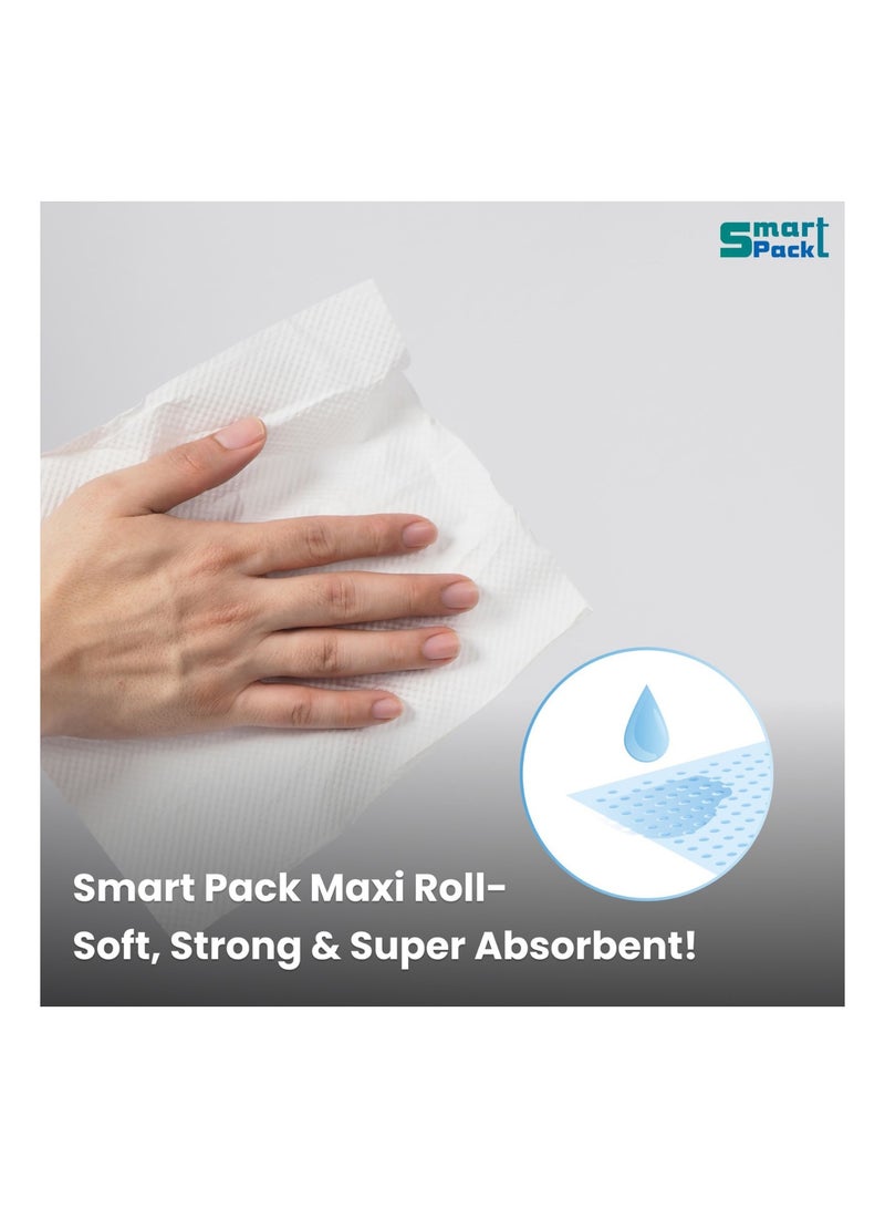 Smartpack Smart pack Maxi Roll – 300 Meter Soft & Durable Tissue Roll | High Absorbency, Eco-Friendly, Multi-Purpose Use | For Home, Office, Restaurants, Salons, Industrial Cleaning - Image 5