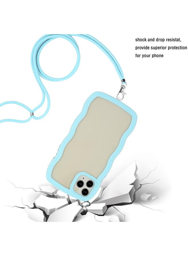 زبون جراب لهاتف iPhone 11 Pro Max Lanyard Candy Color Wave TPU شفاف من البولي يوريثين الحراري لهاتف الكمبيوتر الشخصي - Image 3