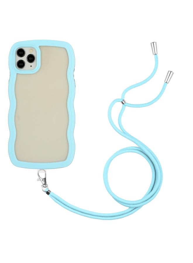 زبون جراب لهاتف iPhone 11 Pro Max Lanyard Candy Color Wave TPU شفاف من البولي يوريثين الحراري لهاتف الكمبيوتر الشخصي - Image 1