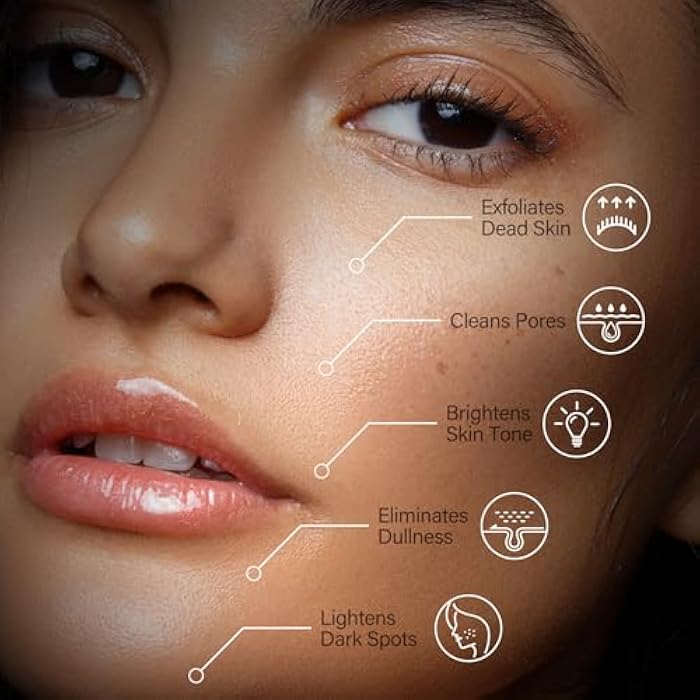 RIHAKO Turmeric Vitamin C Face Scrub-Turmeric Microdermabrasion Exfoliating Facial Scrub Vitamin C Face Exfoliator - Image 2