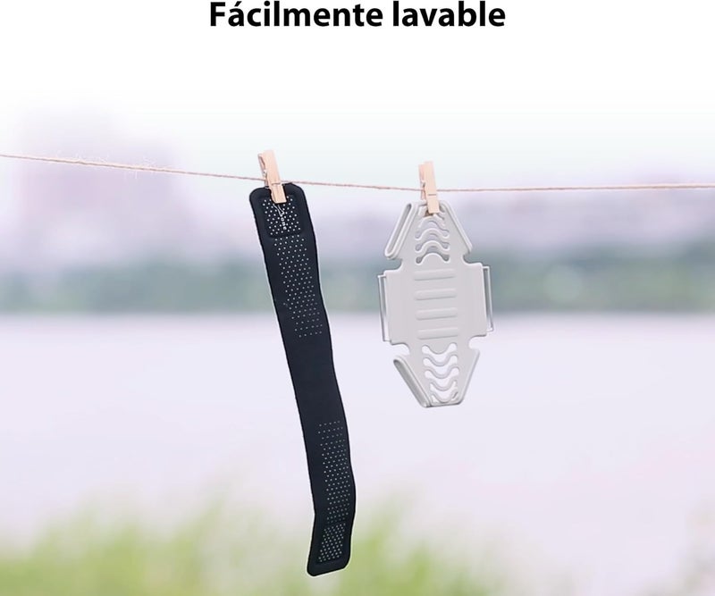BONE COLLECTION Bone Run Tie, Running Cell Phone Holder, Skin-Friendly & Washable Silicone Sport Armband, Universal Workout Phone Carrier Compatible with Most Smartphone (Luminous - Size L/Arm Size 9.8-15.7") - Image 5