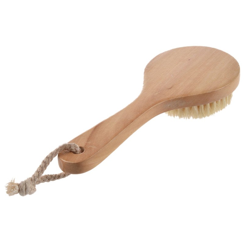 Long Handle Wooden Body Brush For Dry Brushing And Skin Detox - Image 5