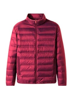 Mens Lightweight Plus-Size Down Jacket wine red collar [brand special clearance]]