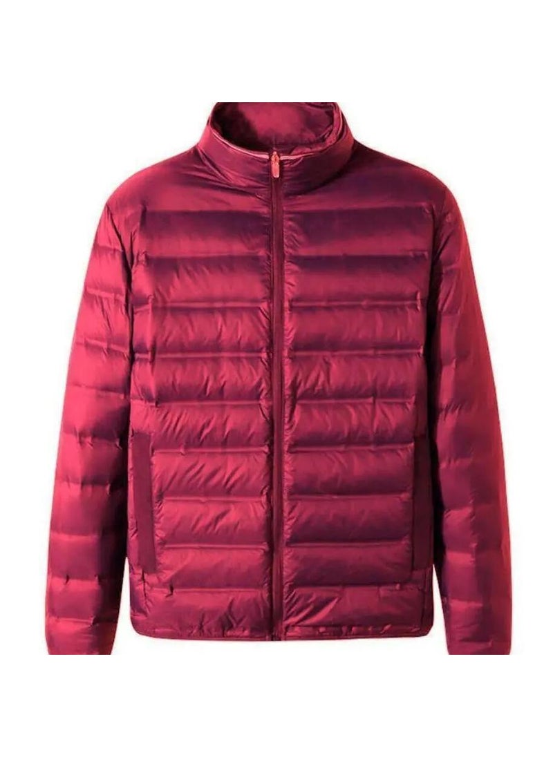 Generic - Mens Lightweight Plus-Size Down Jacket wine red collar [brand special clearance]] - Image 1