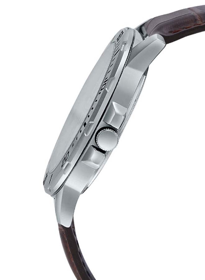 كاسيو ساعة دائرية الشكل بعقارب وسوار جلدي طراز MTP-VD300L-1EUDF رجال - Image 4