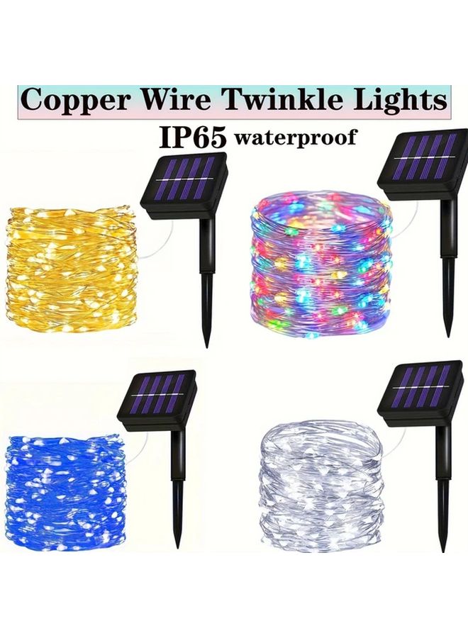 300LED Solar Fairy Lights 1259 Inch Outdoor Copper Wire IP65 8 Modes Garden Patio Yard Party Holiday Christmas Decoration White - Image 1