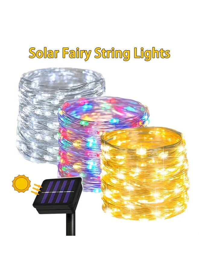 300LED Solar Fairy Lights 1259 Inch Outdoor Copper Wire IP65 8 Modes Garden Patio Yard Party Holiday Christmas Decoration White - Image 2