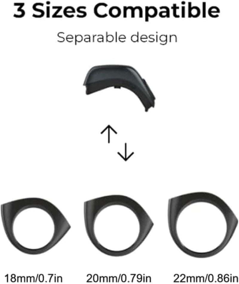 Flex Lite jood Smart Ring Tasbih Counting مع 3 أحجام متوافقة (18mm/ 20mm/ 22mm) | 2-5 تذكير صلاة | 3 تذكير Tasbih | BT Connectivity | Smart Qibla Life App - رمادي - Image 3