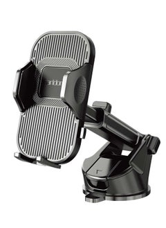Earldom EH270 Car Phone Holder – 360° Rotation – Strong Suction for Windshield or Dashboard – Black