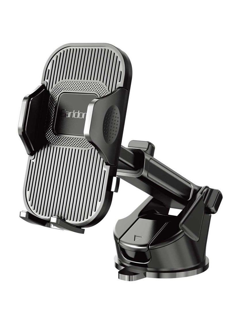 Earldom - Earldom EH270 Car Phone Holder – 360° Rotation – Strong Suction for Windshield or Dashboard – Black - Image 1