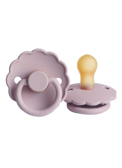 FRIGG Daisy Latex Baby Pacifier, 0-6 Months, Size 1, Pack of 1 - Soft Lilac  - Image 1