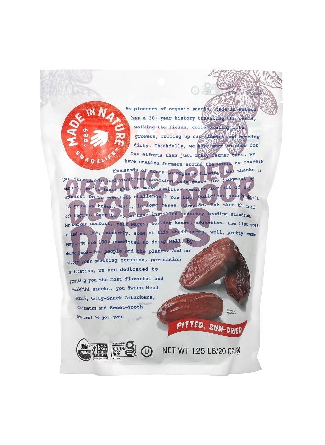 MADE IN NATURE Made in Nature, Organic Dried Deglet Noor Dates, Pitted, Sun-Dried, 20 oz (567 g)  - Image 1