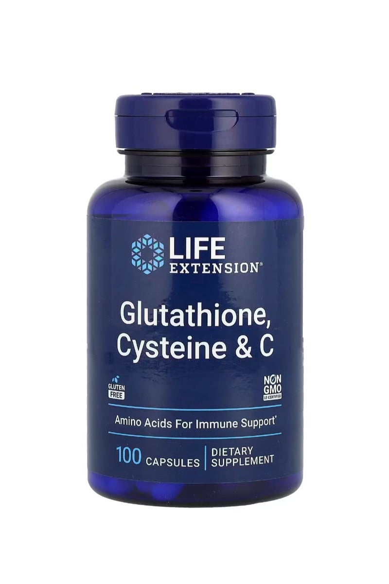Life Extension Glutathione Cysteine & Vitamin C 100 Capsules - Image 1