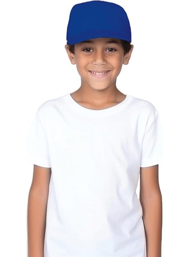 يانيك قبعة بيسبول للأطفال من YANEK بإغلاق فيلكرو | قبعة بسيطة للأولاد والبنات | مصنوعة من قطن 100% ناعم جدًا | قابلة للتعديل ومريحة وتوفر حماية من الأشعة فوق البنفسجية بخمس لوحات