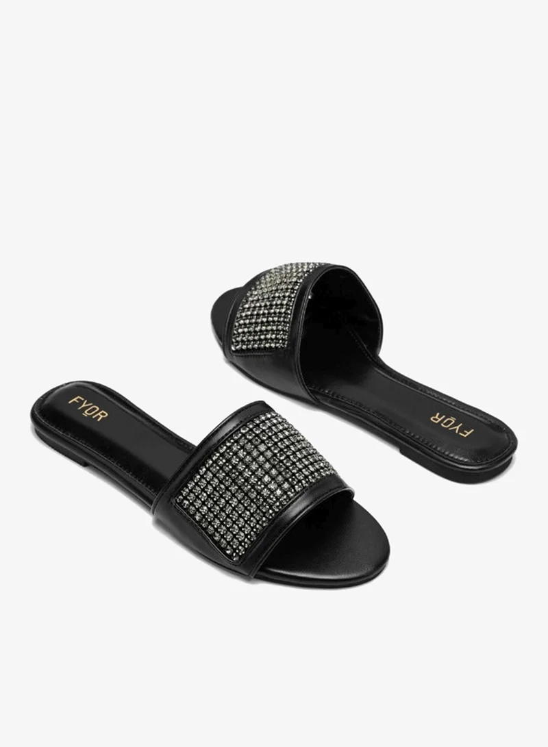 Fyor  Diamante Embellished Slide MY 247 for Women | Best Price UAE