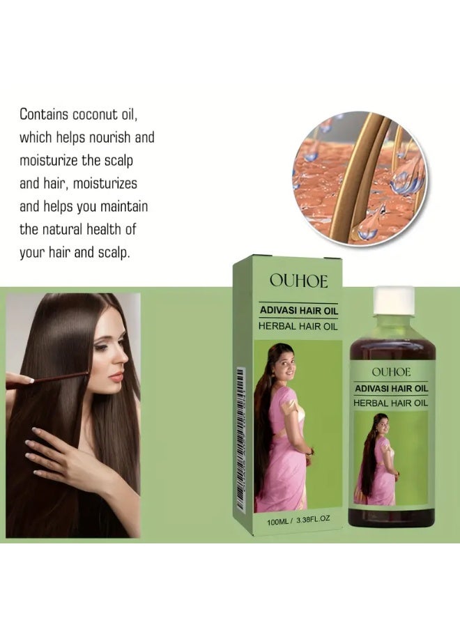 OUHOE Adivasi Hair Care Oil – Scalp Cleansing, Hair Loss Prevention & Damage Repair for Strong, Healthy Hair - Image 2