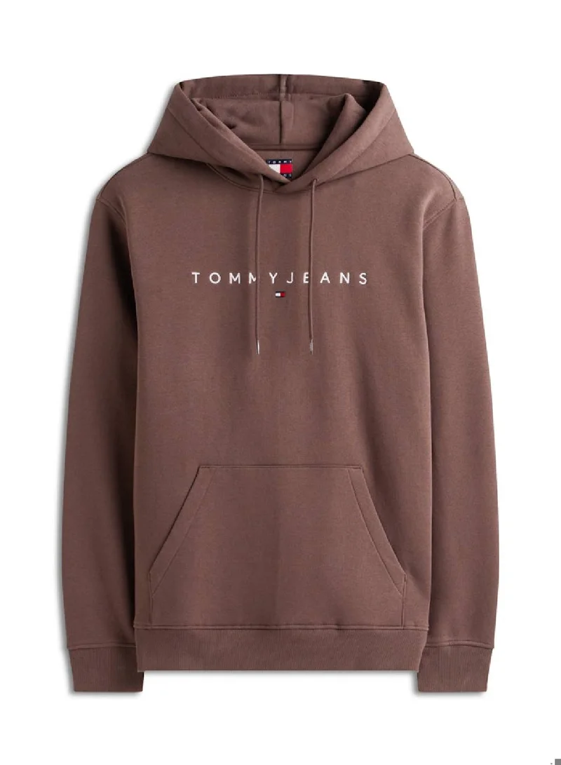TOMMY JEANS  Linear Logo Embroidery Kangaroo Pocket Hoody for Men | Best Price UAE
