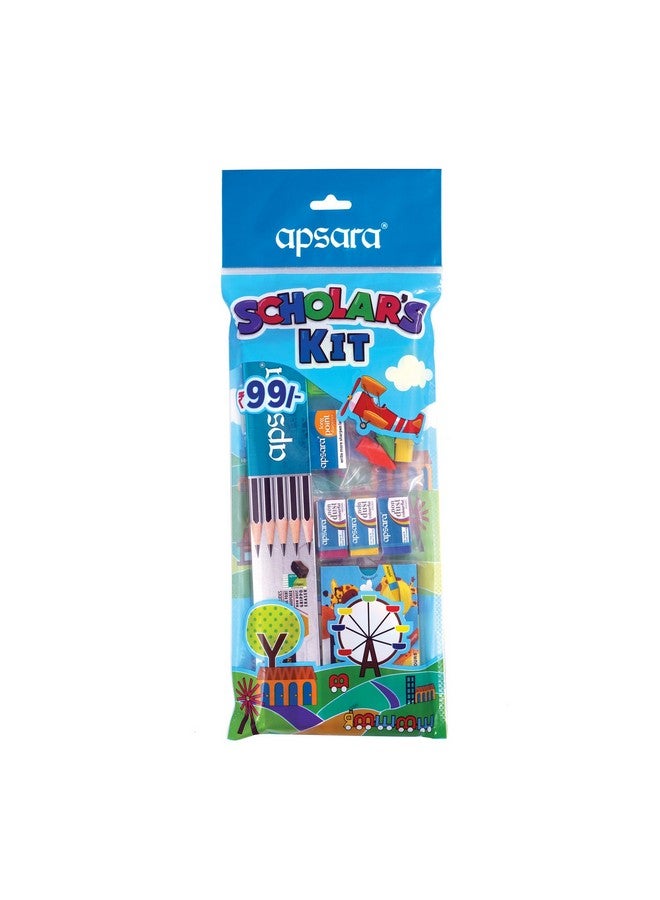 Apsara Scholars Kit| All basic stationery needs in one pack | Ideal for gifting | Attractive pack for the gifting | All Stationery Kit use for Exam & Daily perpose |Back to School Kit | Pack of 1