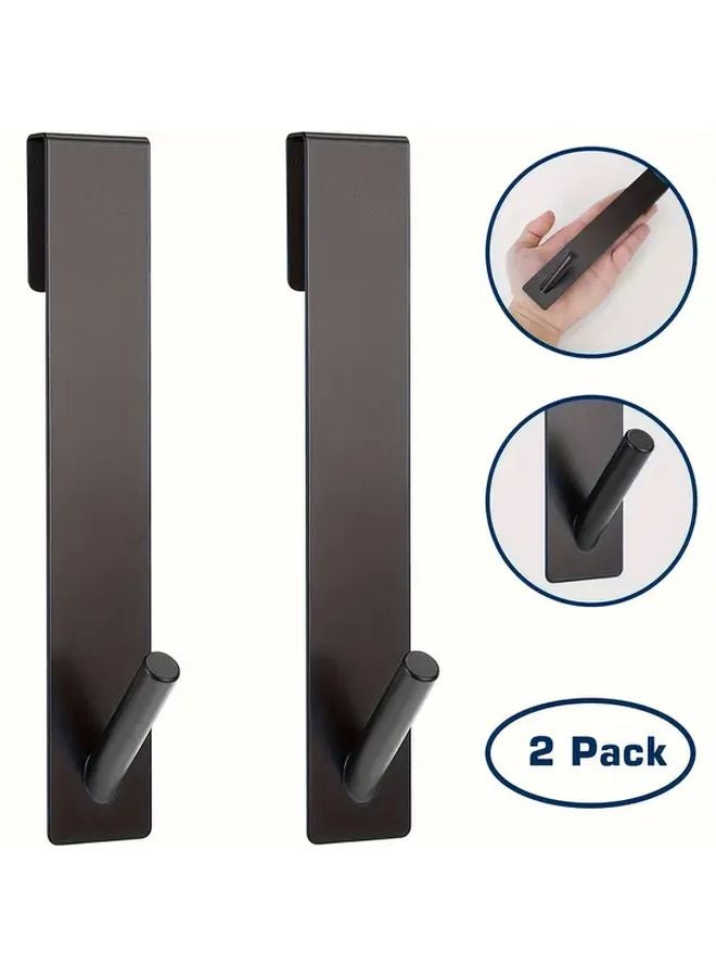 4 Pack Black Heavy Duty Stainless Steel Shower Door Hooks 50LB Load Bearing Towel Hooks - Image 5