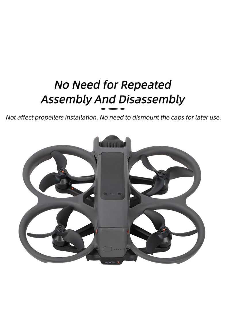 Motor Cover for DJI Avata 2, 4Pcs Aluminum Alloy Dustproof Waterproof Protective Motor Cover Cap for DJI Avata 2 Drone Motor Cover, Protection Mounts for DJI Avata 2 Drone Accessories (Red)  - Image 2