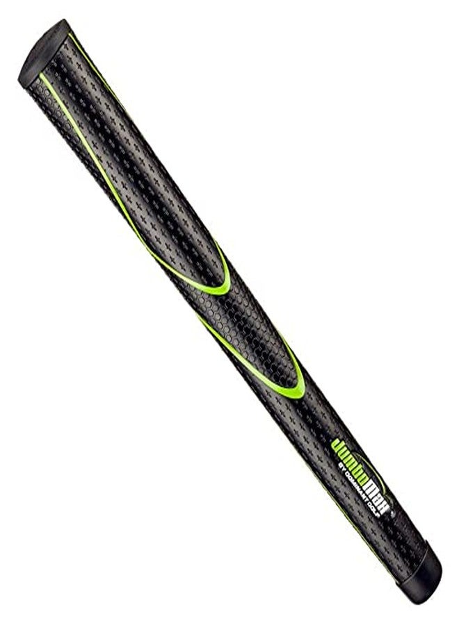 JumboMax Set of 1 Tour Series Golf Grips - Black with Lime Green Trim Standard Jumbo (+1/8) - Image 1