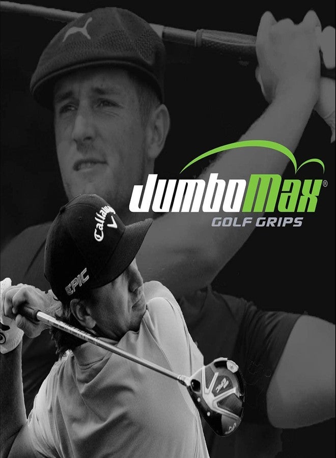 JumboMax Set of 1 Tour Series Golf Grips - Black with Lime Green Trim Standard Jumbo (+1/8) - Image 2