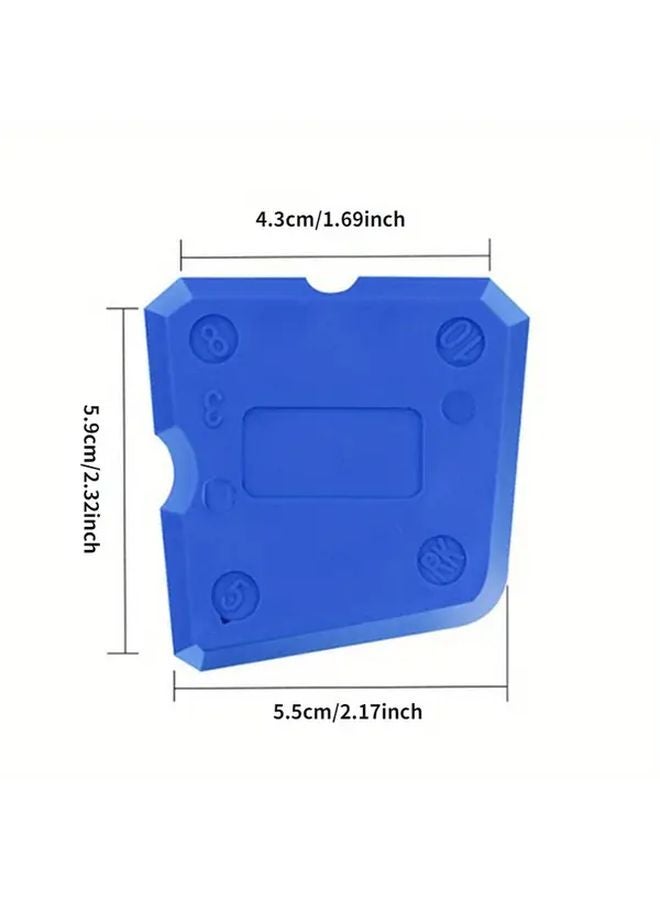 Blue 4pcs Caulking Tool Kit Silicone Joint Sealant Spreader Scraper Edge Repair Floor Tile Cleaner - Image 4