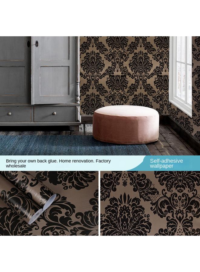 Bluejw Retro European-style Self-adhesive Wallpaper Wallpaper Living Room Self-adhesive Wallpaper Living Room Damascus Wallpaper Manufacturers - Image 4