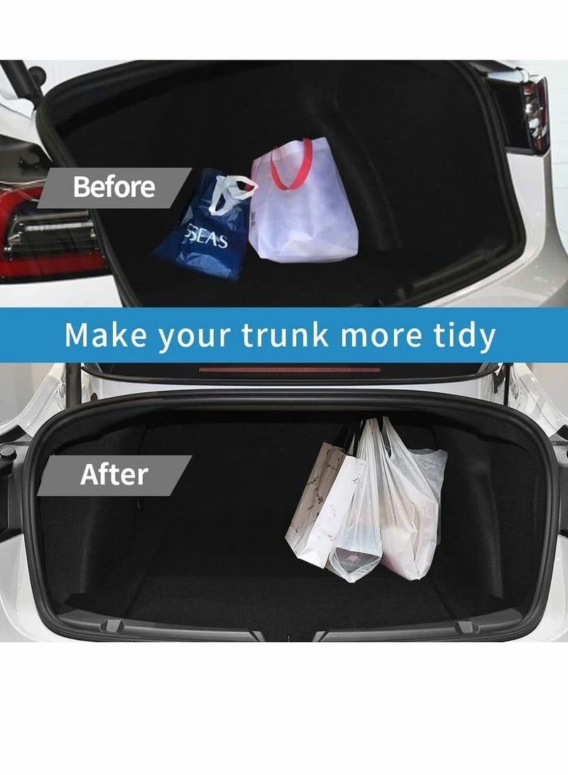SYOSI Trunk Grocery Bag Hook for Tesla Model 3, Car Hook Shopping Bags Hanger Organizer Holder for Model 3 Accessories Upgrade Aluminum Black Grocery Bag Hook - Image 2