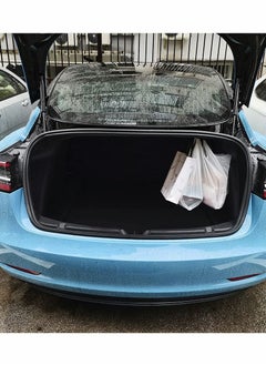 سيوسي خطاف حقيبة البقالة الجذع لـ Tesla Model 3 ، حامل منظم لأكياس التسوق بخطاف السيارة لملحقات الطراز 3 ، خطاف حقيبة بقالة أسود من الألومنيوم  - Image 3