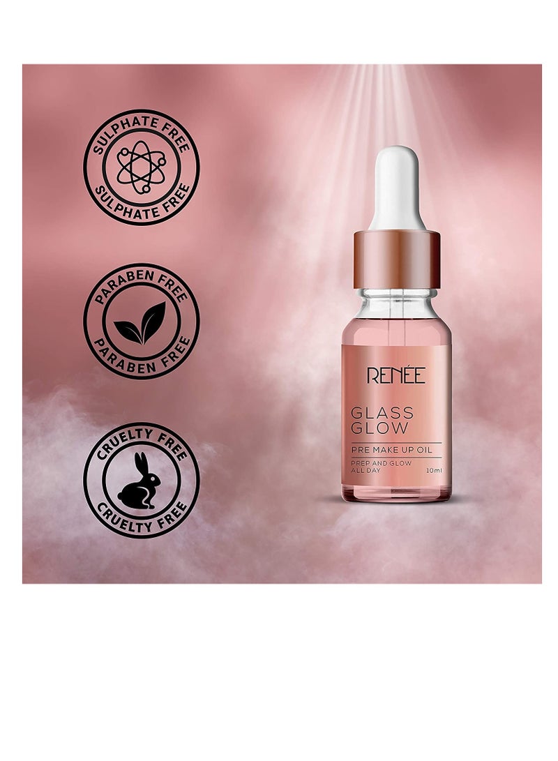 RENEE Glass Glow Pre Makeup Oil Primer 10m Non Sticky  Smoooth Finish Hydrates Repairs and Nourishes Skin  Adds Natural Glow to the Skin - Image 5
