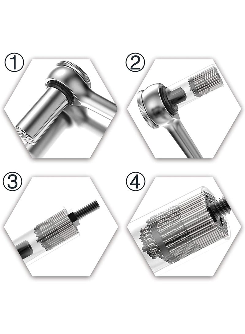 3pcs Universal Socket Wrench Ratchet Useful Tool Sets , Power Drill Adapter Retract to Form Almost Any Shape （1/4in-3/4in - Image 4