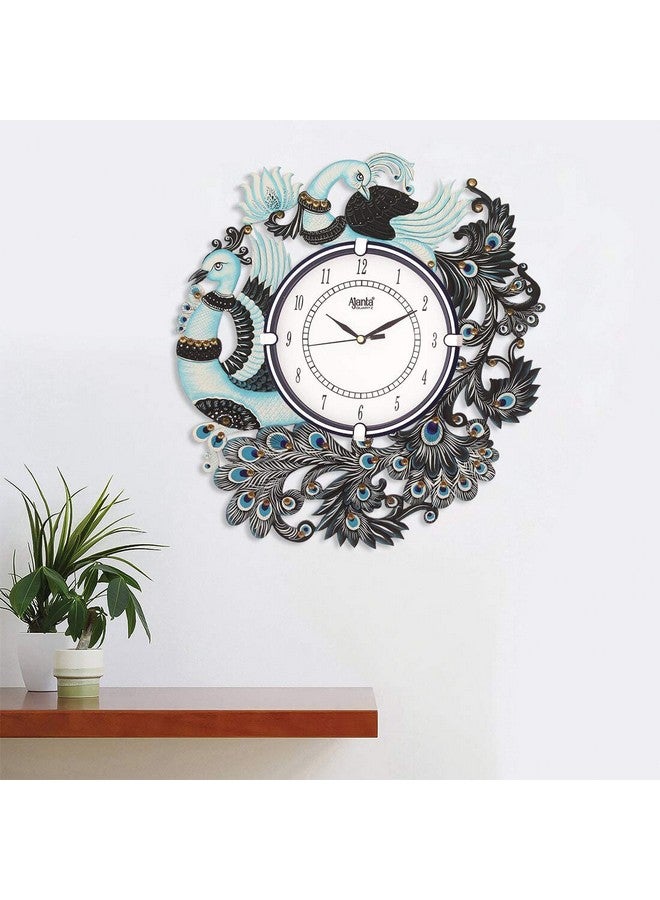 CIRCADIAN Ajanta Desginer Wooden Ethnic Handpainted Wall Clock for Home Living Room Office (13inch*13inch) - Image 5