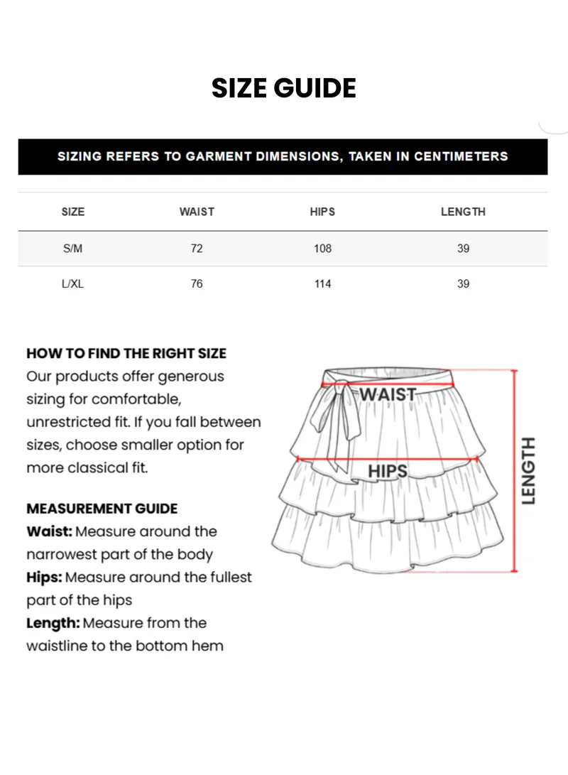 Just Nature Ruffled Bow-Tie Mini Skirt