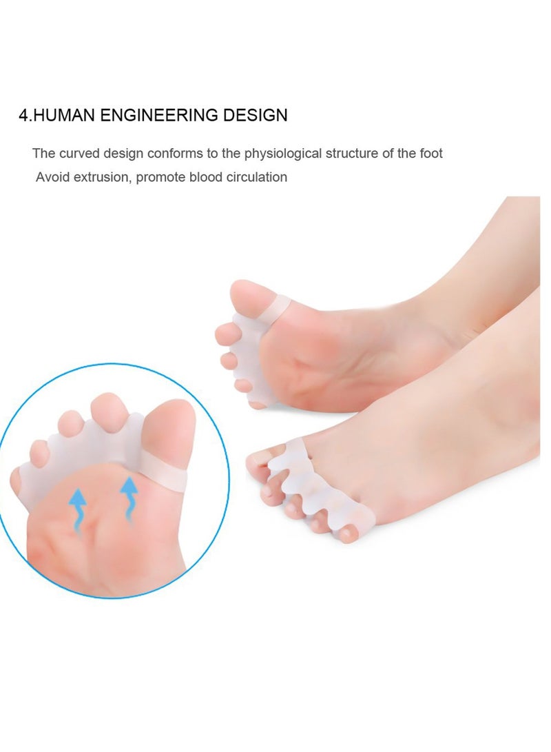 Excefore Gel Toe Separator, Gel Toe Stretchers for Overlapping Toes, Easy Wear in Shoes, Quickly Alleviating Pain After Yoga Activities, Can be used in Nail Art Salon Pedicure Manicure Tool - Image 4