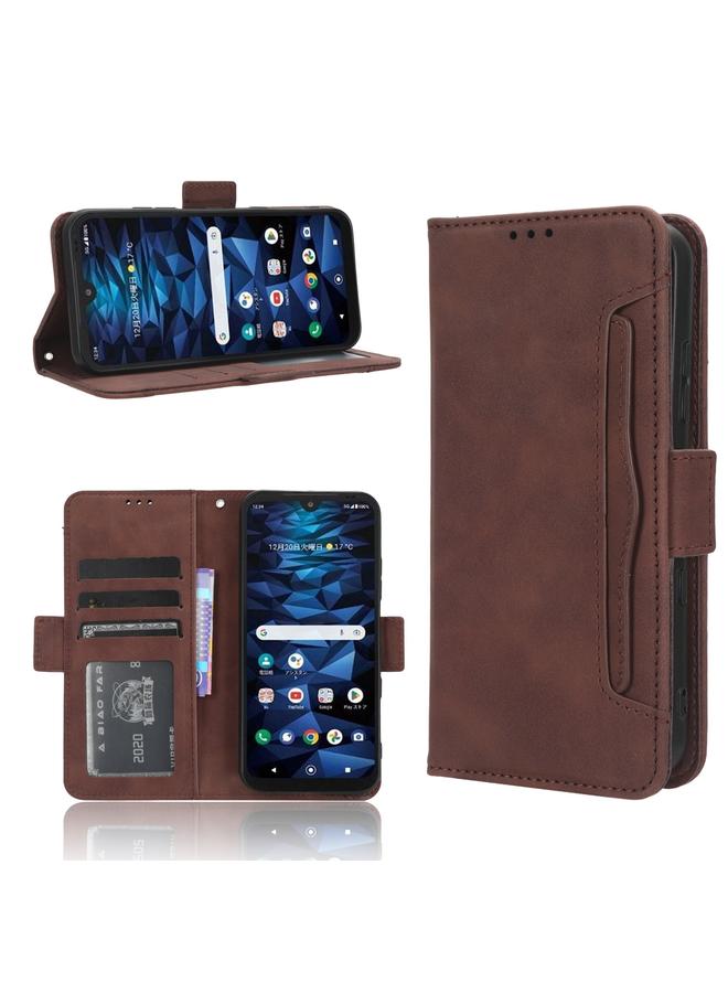 اس-توب جراب هاتف Kyocera Digno SX3 KYG02 مصنوع من الجلد وملمس جلد العجل وفتحات للبطاقات - Image 1