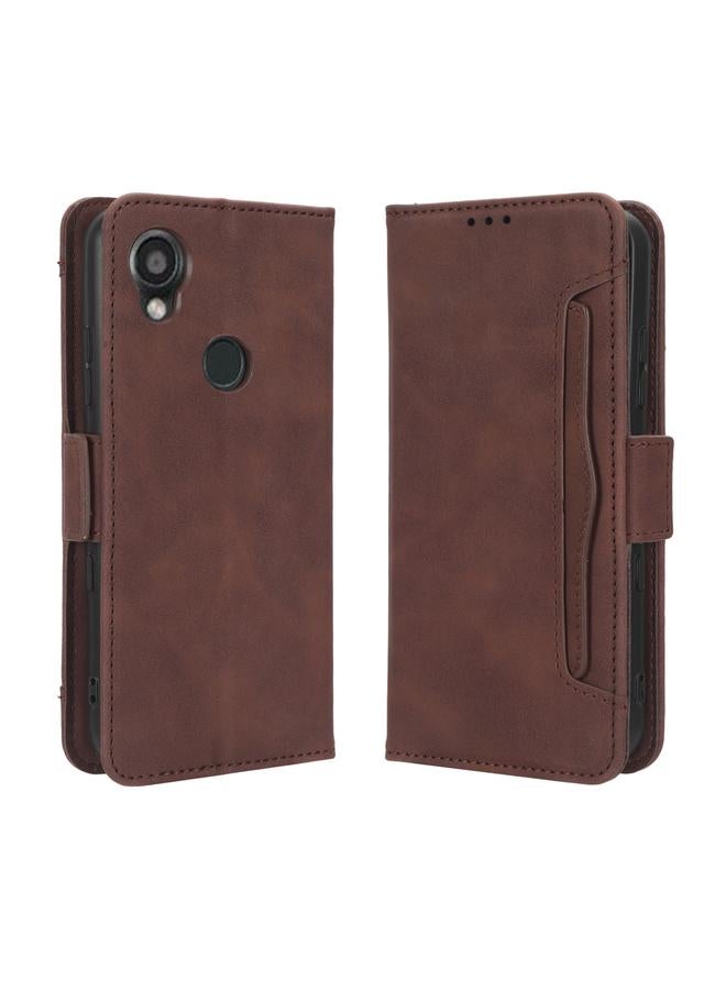 اس-توب جراب هاتف Kyocera Digno SX3 KYG02 مصنوع من الجلد وملمس جلد العجل وفتحات للبطاقات - Image 2