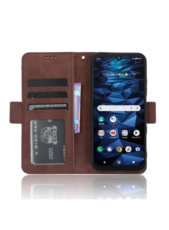 اس-توب جراب هاتف Kyocera Digno SX3 KYG02 مصنوع من الجلد وملمس جلد العجل وفتحات للبطاقات - Image 5