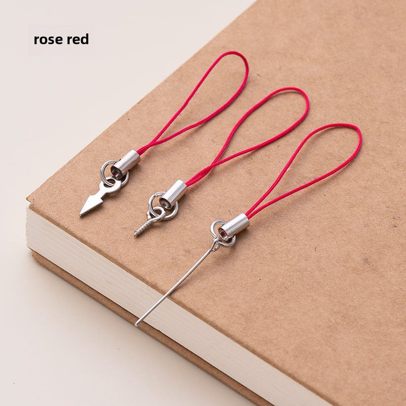 100pcs Colorful Clay Phone Lanyards Rose Red [Article 100] 