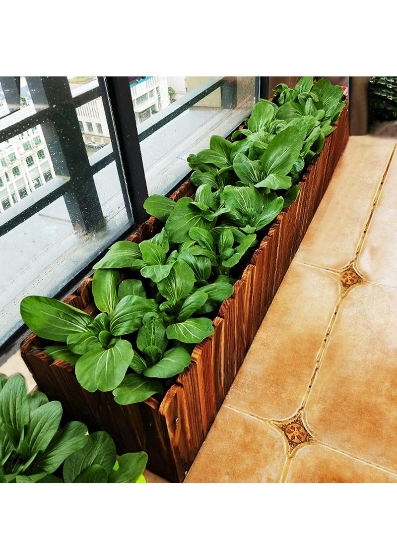 𝐅𝐅𝐃 Wooden Raised Garden Bed Planter Box – Large Outdoor Elevated Planter for Vegetables, Herbs, Flowers – Solid Fir Wood, with Drainage Gaps – Rustic Planting Container for Patio, Yard, Balcony, Greenhouse - Image 5