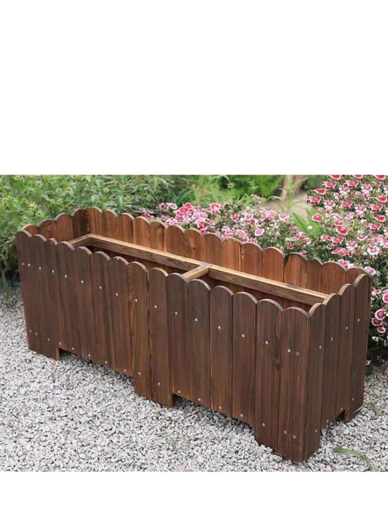 𝐅𝐅𝐃 Wooden Raised Garden Bed Planter Box – Large Outdoor Elevated Planter for Vegetables, Herbs, Flowers – Solid Fir Wood, with Drainage Gaps – Rustic Planting Container for Patio, Yard, Balcony, Greenhouse - Image 3