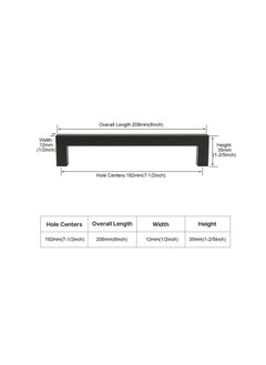 Excefore Cupboard Small Handle Closet Black Small Handle, Solid Square Cabinet Handle Black Furniture Pulls Hole Centers Black Cabinet Hrdware, Modern Bedroom Cabinet Handles 1 Pack  - Image 2